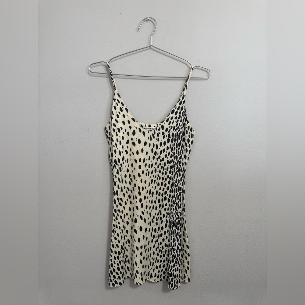 Reformation leopard slip dress